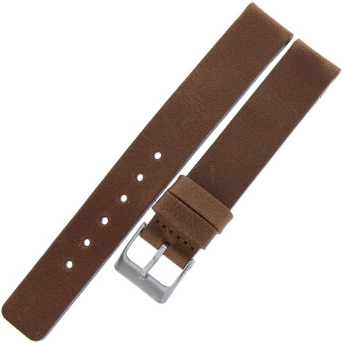 LAVVU Plain LSCUE16 - 16mm - ŚREDNI BRĄZ - Skórzany pasek do zegarka