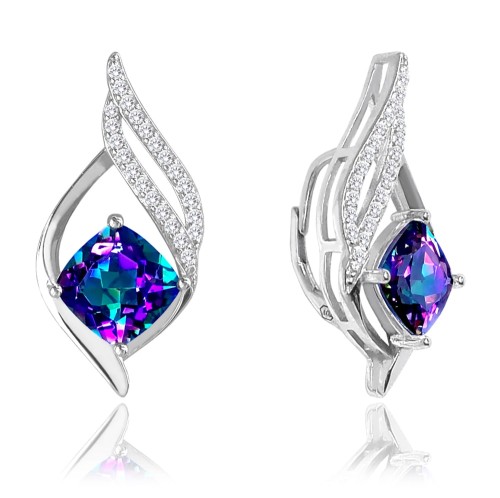 MINET - Ag925 - Eleganckie srebrne kolczyki z cyrkoniami