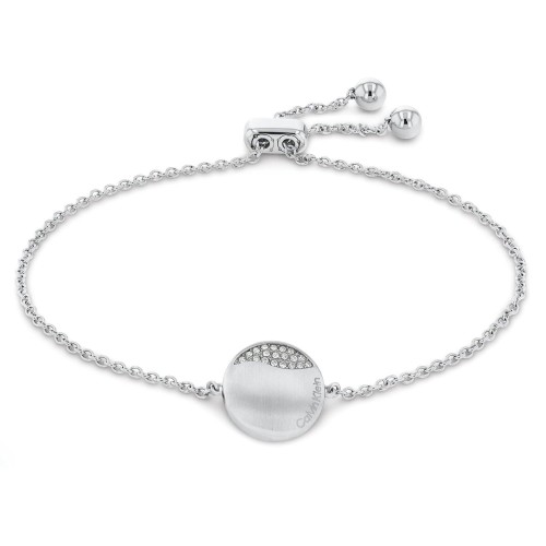 CALVIN KLEIN 35000134 - Minimal Circular - Damska - Bransoletka ze stali nierdzewnej - Srebrna