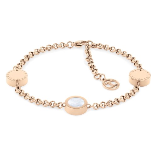 TOMMY HILFIGER 2780660 - Iconic Circle - Damski - Bransoletka ze stali nierdzewnej - Różowo Złota