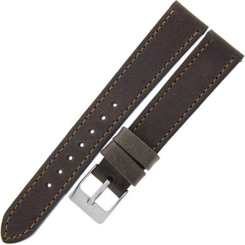 LAVVU Sport LSAUC16 - 16mm - Ciemny brąz - Skórzany pasek do zegarka