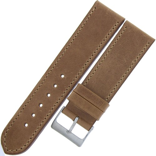 LAVVU Sport LSAUE24 - 24mm - Średni brąz - Skórzany pasek do zegarka