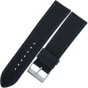 LAVVU LSAXB24 - Sport XXL - 24mm - CZARNY - Skórzany pasek do zegarka