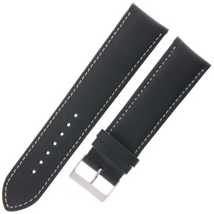 LAVVU Sport XL LSBXB24 - 24mm - Czarny - Skórzany pasek do zegarka