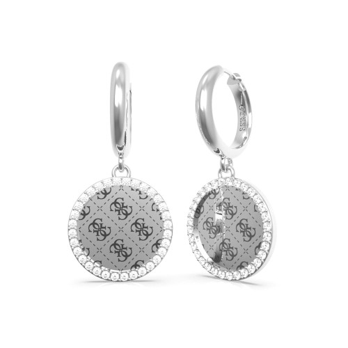 GUESS JUBE01158JWRHT/U - Round Harmony - Damskie - Kolczyki ze stali nierdzewnej - Srebrne