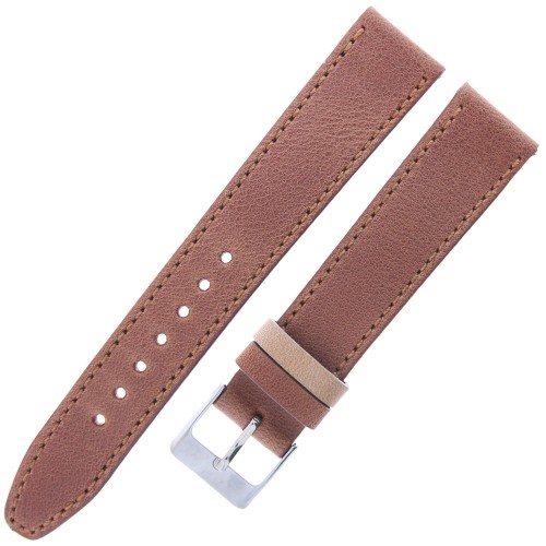 LAVVU Tailor LSOUE18 - 18mm - Średni brąz - Skórzany pasek do zegarka