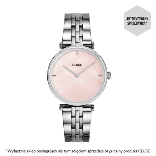 CLUSE CW0101208013 - Triomple Silver/Salmon Pink Pearl - Damski - Zegarek kwarcowy
