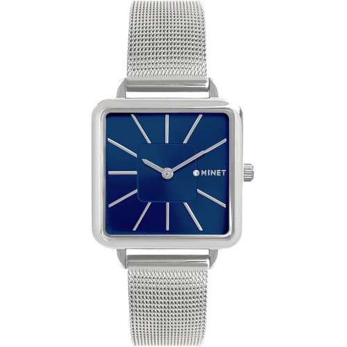 MINET MWL5124 - Oxford Silver Blue Mesh - Damski - Zegarek na bransolecie mesh