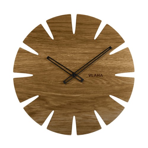 VLAHA Original VCT1032 - 45cm - DĄB - Drewniany zegar ścienny