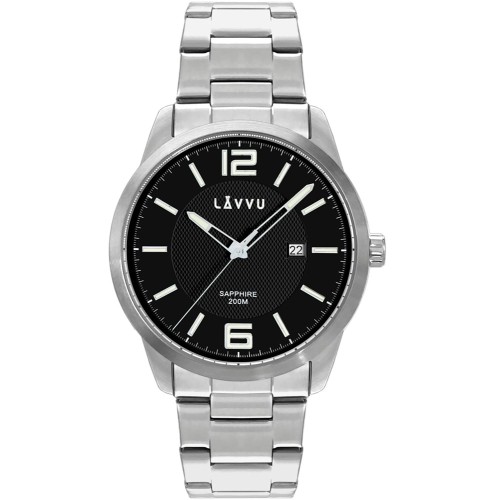 LAVVU LWM0192 - Dykker Black - Męski - Zegarek na bransolecie