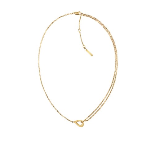CALVIN KLEIN 35000081 - Sculptured Drops - Damski - Naszyjnik ze stali nierdzewnej - Złoty
