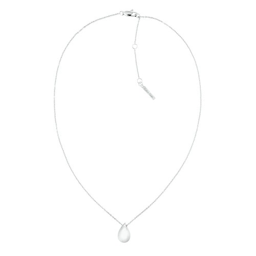 CALVIN KLEIN 35000083 - Sculptured Drops - Damski - Naszyjnik ze stali nierdzewnej - Srebrny