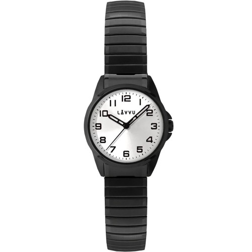 LAVVU LWL5015 - Stockholm Black - Damski - Zegarek na bransolecie rozciąganej