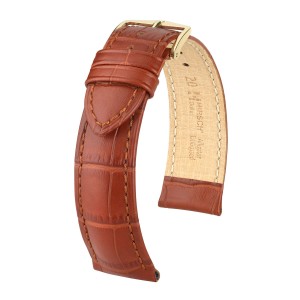 HIRSCH Duke M - ZŁOTOBRĄZOWY - 12mm - Skórzany pasek do zegarka