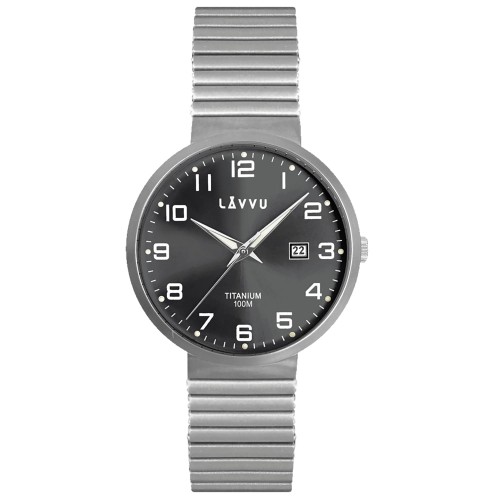LAVVU LWM0222 - Lunden Titanium - Męski - Zegarek na bransolecie