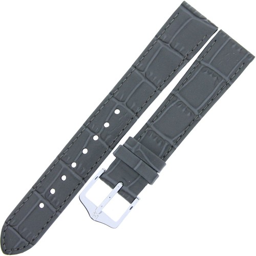 HIRSCH Louisianalook M - SZARY - 16mm - Skórzany pasek do zegarka