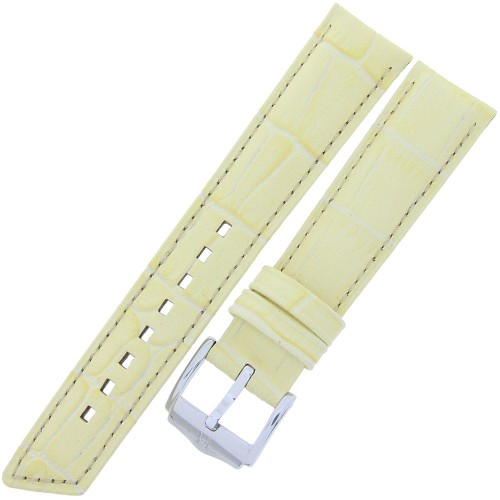 HIRSCH Princess M - VANILIA - 18mm - Skórzany pasek do zegarka o strukturze Krokodyla