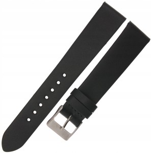 MINET Simple MSSUB18 - 18mm - CZARNY - Skórzany pasek do zegarka