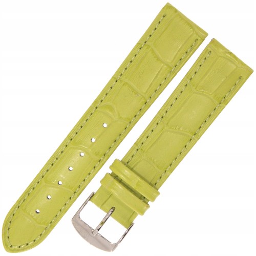 HORIDO - 20mm - Zielony - Skórzany pasek do zegarka