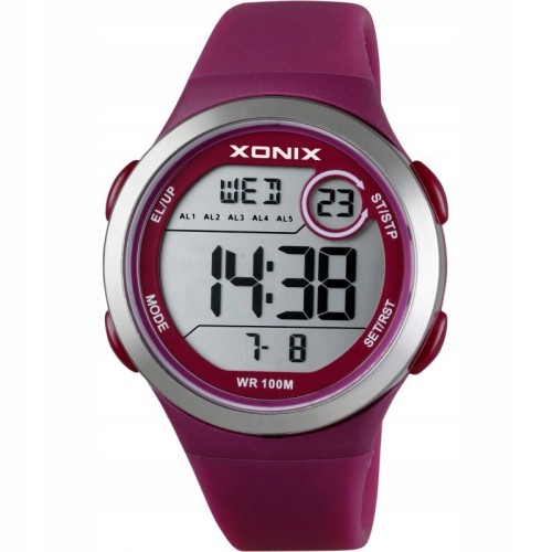 XONIX DAO-A04 - Bordowy - Dziecięcy - Zegarek na pasku