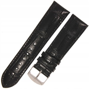 HORIDO 1320 - CZARNY - 22mm - Skórzany pasek do zegarka