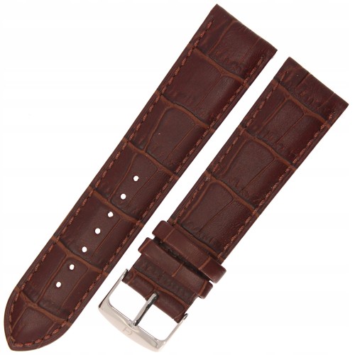 HORIDO 0189 - CIEMNY BRĄZ - 22mm - Skórzany pasek do zegarka