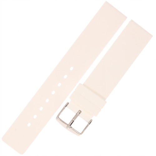 HORIDO 0014 - BIAŁY - 18mm - Silikonowy pasek do zegarka