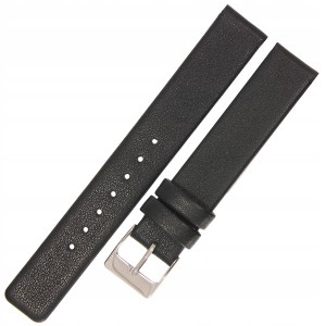 HORIDO 1158 - CZARNY - 16mm - Skórzany pasek do zegarka