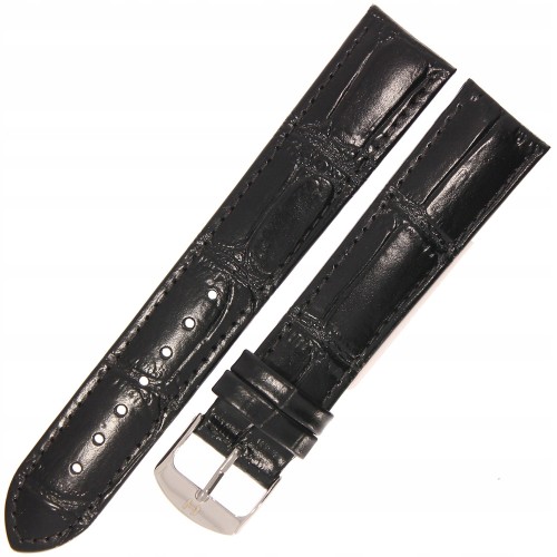 HORIDO 1320L - CZARNY - 20mm - Skórzany pasek do zegarka