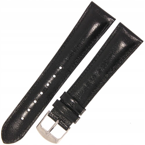 HORIDO 0158 - CZARNY - 20mm - Skórzany pasek do zegarka