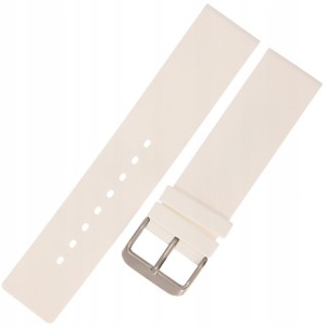 HORIDO 0014 - BIAŁY - 22mm - Silikonowy pasek do zegarka