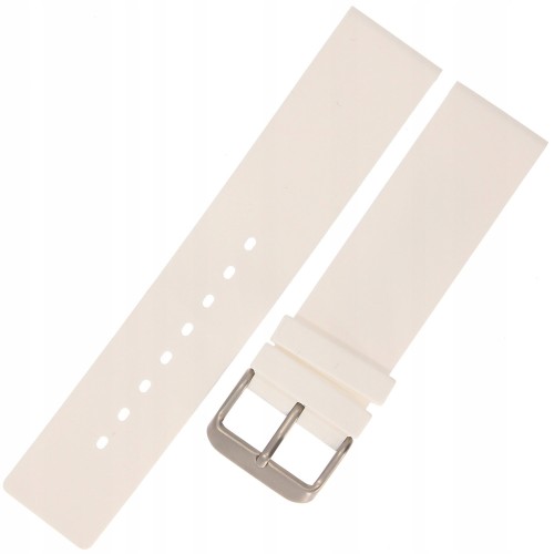 HORIDO 0014 - BIAŁY - 22mm - Silikonowy pasek do zegarka