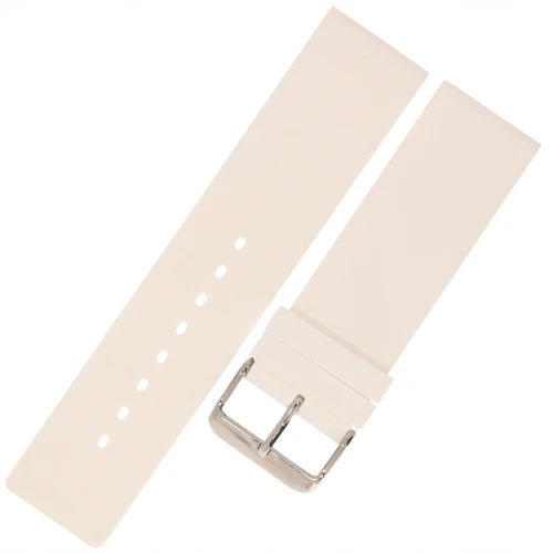 HORIDO 0014 - BIAŁY - 24mm - Silikonowy pasek do zegarka