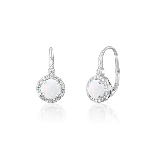 JVD - Syntetyczny OPAL - Srebro Ag925 - Kolczyki