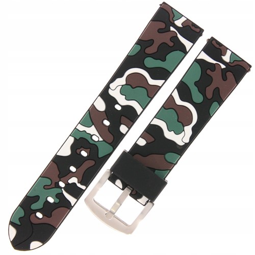 PACIFIC U13 - Czarny Moro - 22mm - Silikonowy pasek do zegarka