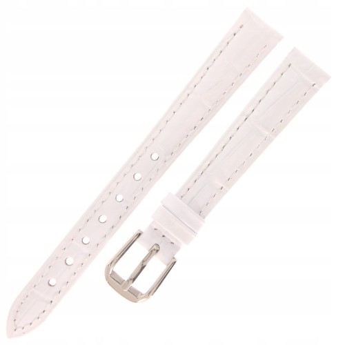 PACIFIC W75 - Biały - 12mm - Skórzany pasek do zegarka