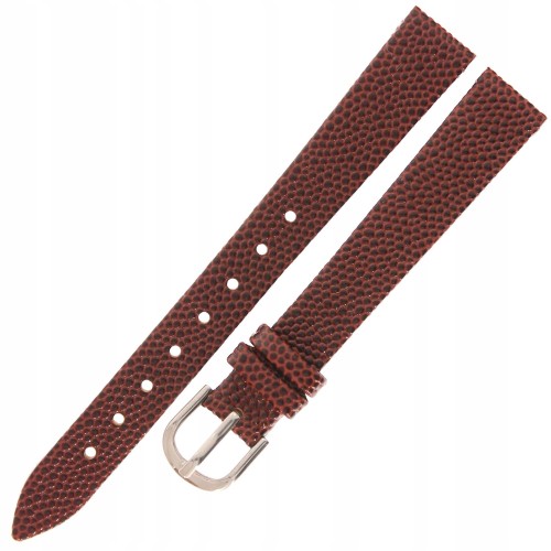 PACIFIC W42 - Ciemny Brąz - 12mm - Skórzany pasek do zegarka o strukturze jaszczurki