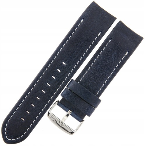 VOSTOK EUROPE Anchar - 24mm - GRANATOWY - Skórzany pasek do zegarka