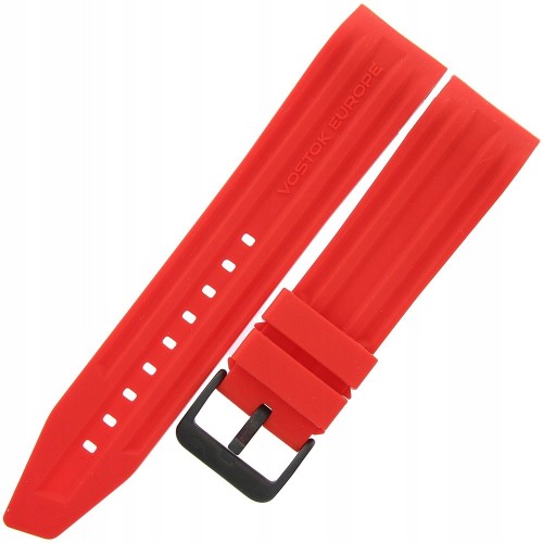 VOSTOK EUROPE Mriya II [4250] - 24mm - CZERWONY - Silikonowy pasek do zegarka