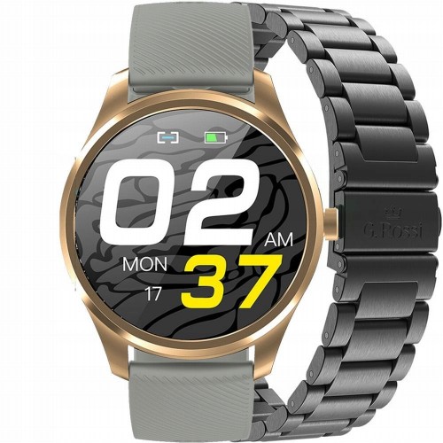G.ROSSI SW012-5 - Gold/Gray - Smartwatch na pasku + bransoleta