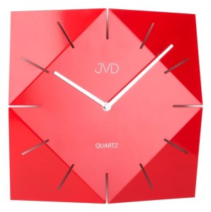 JVD HB21.1 - 28,5x28,5cm - CZERWONY - Zegar ścienny