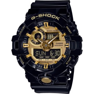 CASIO GA-710GB-1AER - G-Shock No Comply Black And Gold - Męski - Zegarek na pasku