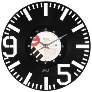 JVD HJ46 - 30cm - CZARNY - Zegar ścienny WINYL