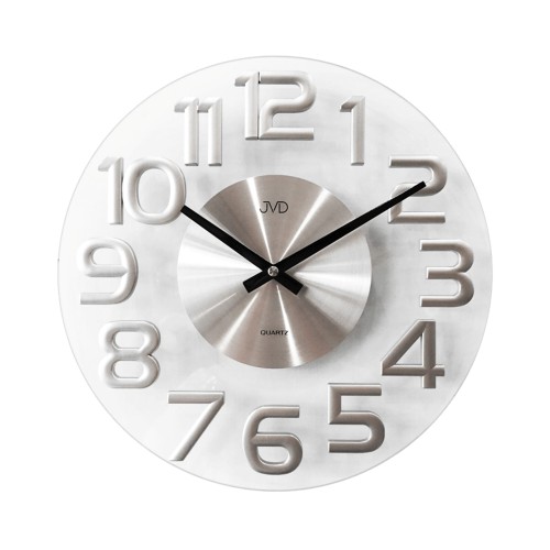 JVD HT098 - 35cm - Zegar ścienny - Szkło