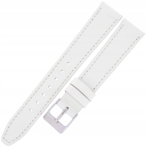 MINET Glamour MSOUI16 - 16mm - KREMOWY - Skórzany pasek do zegarka