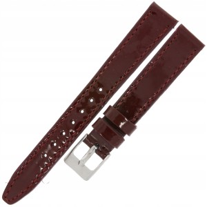 MINET Glamour MSOUV14 - 14mm - BORDOWY - Skórzany pasek do zegarka
