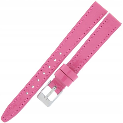 MINET Glamour MSOUX12 - 12mm - CIEMNY RÓŻ - Skórzany pasek do zegarka