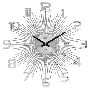 JVD HT108.1 - 49cm - Zegar ścienny - Srebrny