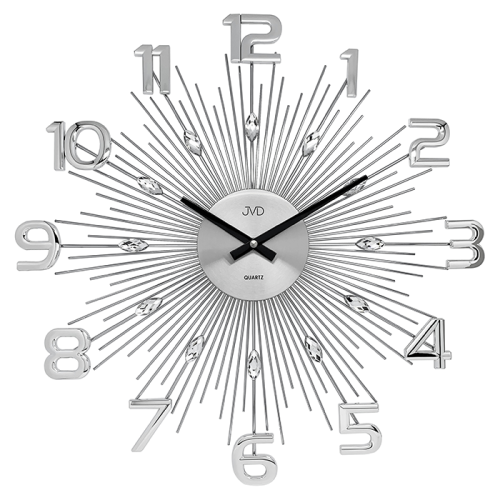JVD HT108.1 - 49cm - Zegar ścienny - Srebrny