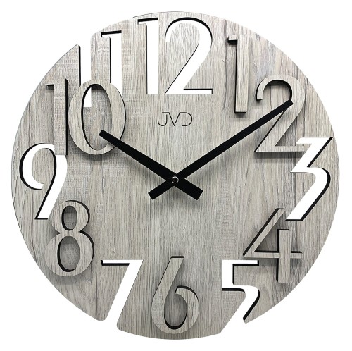 JVD HT113.2 - 40cm - Zegar ścienny - Jasny brąz